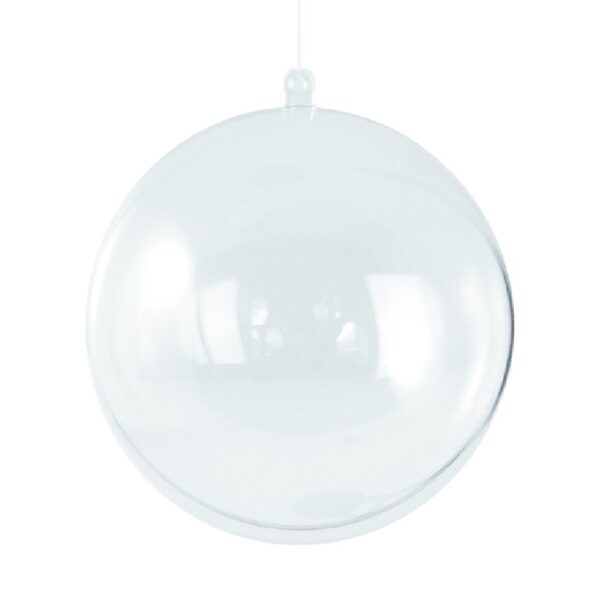 Plastic bal - transparant - 10 cm - Afbeelding 1