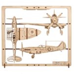 Ugears houten 2.5D puzzel - Fighter Aircraft