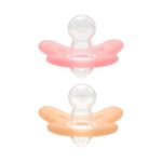 Fopspeen Difrax Siliconen Natural 6-12 mnd. Raspberry/Caramel 2st