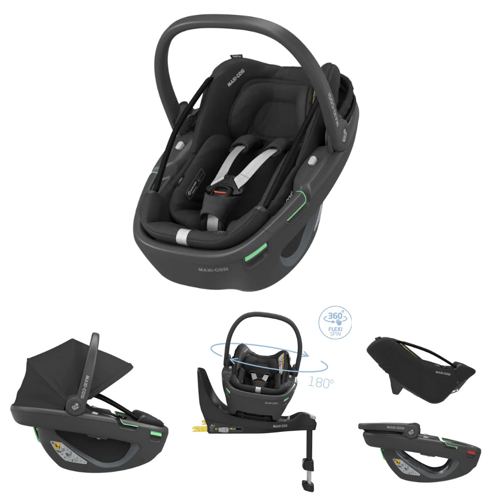 Autostoel Maxi-Cosi Coral Black 360° Essential Black - Afbeelding 1