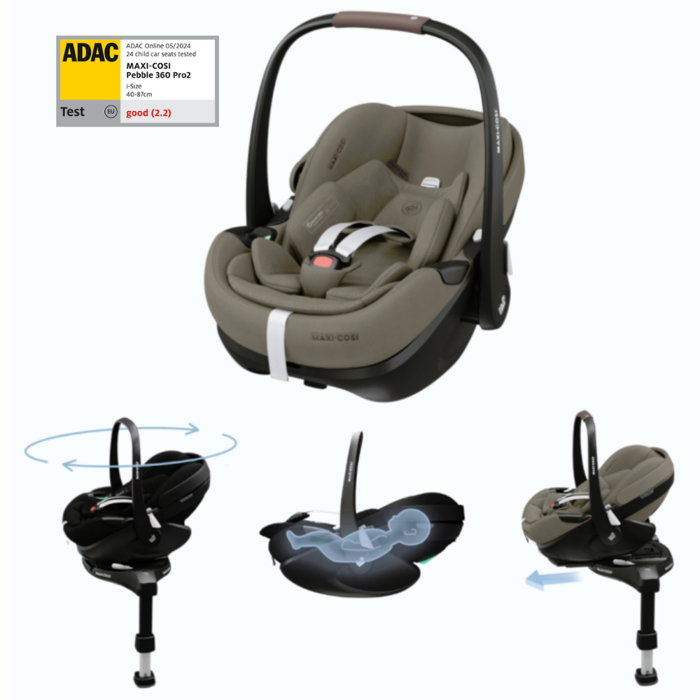 Autostoel Maxi-Cosi Pebble 360° Pro2 Slide Tech Twillic Truffle - Afbeelding 1