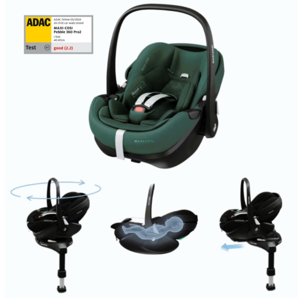 Autostoel Maxi-Cosi Pebble 360° Pro2 Slide Tech Essential Green - Afbeelding 1