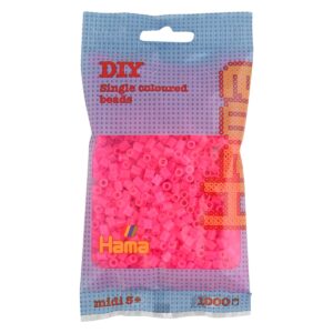 Hama Midi - strijkkralen - 1000 stuks - translucent neon fuchsia 32