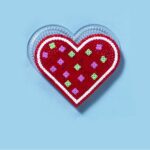 Hama Midi - onderplaat - hart - groot