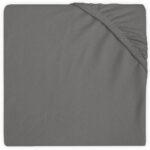 Hoeslaken Wieg Jollein 40/50x80/90 Jersey Storm Grey