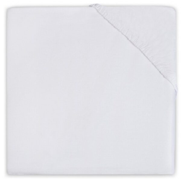 Hoeslaken Ledikant Jollein 60x120 Jersey Wit - Afbeelding 1