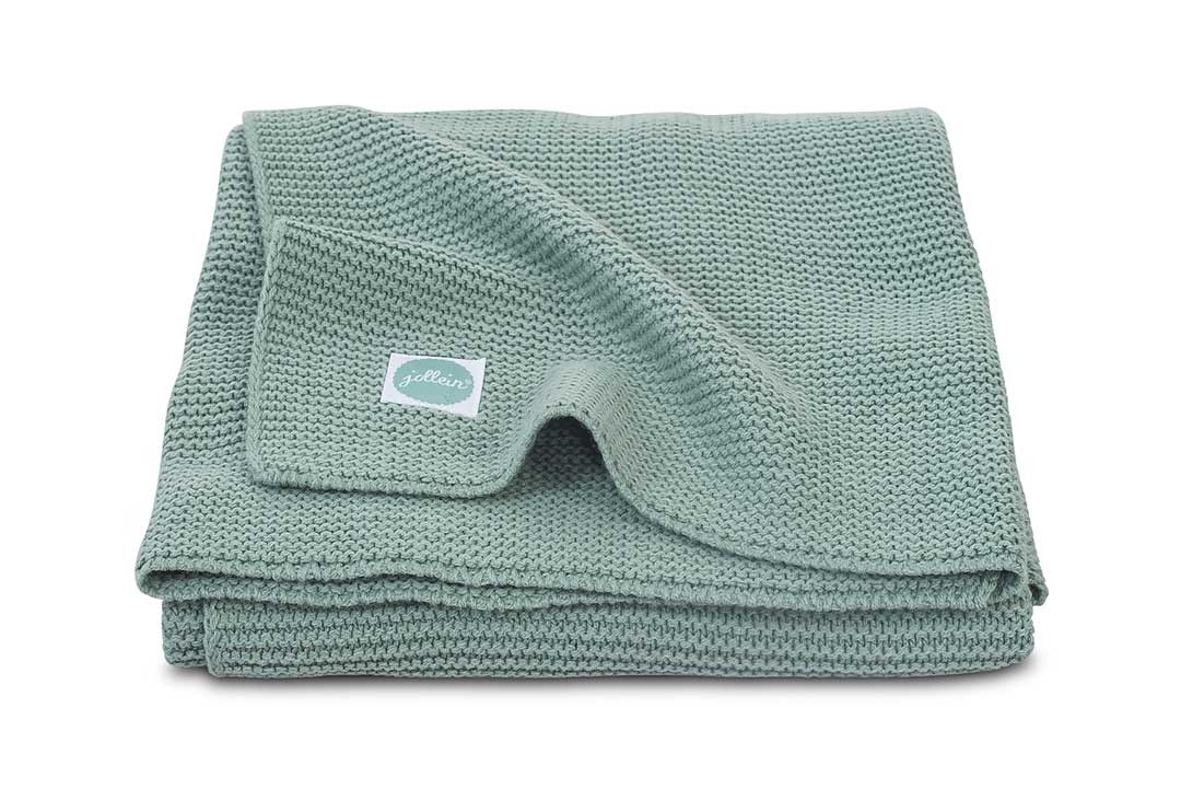 Deken Wieg Jollein 75x100 Basic Knit Forest Green Deken Wieg Jollein 75x100 Basic Knit Forest Green - Afbeelding 1