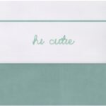 Laken Wieg Jollein 75x100 Hi Cutie Ash Green