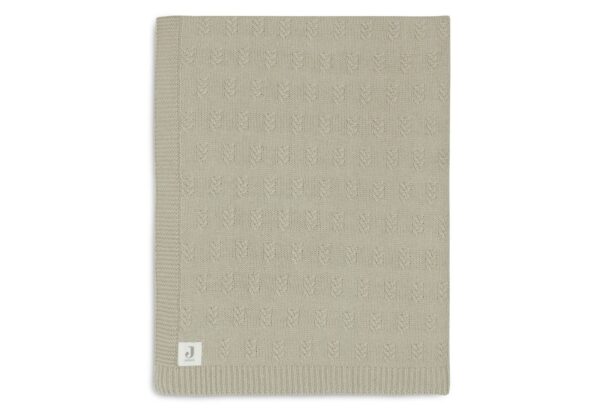 Deken Ledikant Jollein 100x150 Grain Knit Olive Green - Afbeelding 1