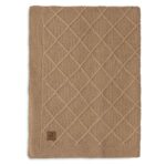 Deken Wieg Jollein 75x100 Check Knit Biscuit