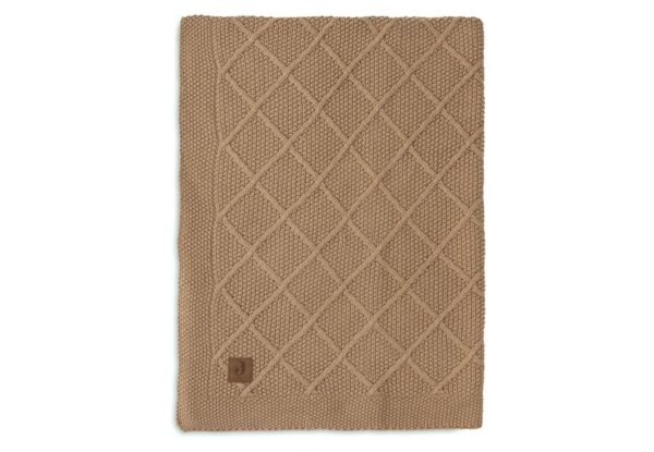 Deken Wieg Jollein 75x100 Check Knit Biscuit - Afbeelding 1