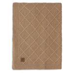 Deken Ledikant Jollein 100x150 Check Knit Biscuit