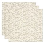 Multidoek Jollein Hydrofiel 70x70 Animals Olive Green3-pack