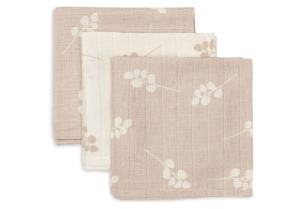 Monddoekjes Jollein Hydrofiel Twig Wild Rose 3-pack - Afbeelding 1