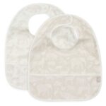 Slabber Jollein Waterproof Animals Nougat 2-pack