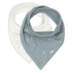 Slabber Bandana Jollein Twinkling Sea Green 2 -pack