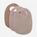 Slabber Jollein Badstof Rose/Nougat/Biscuit 3-pack