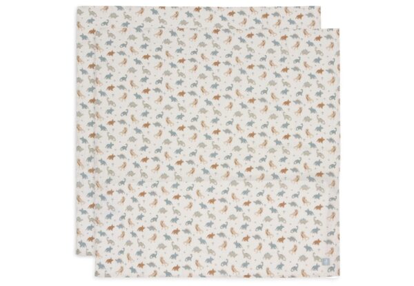 Multidoek Jollein Hydrofiel 115x115 Roarsome 2-pack - Afbeelding 1