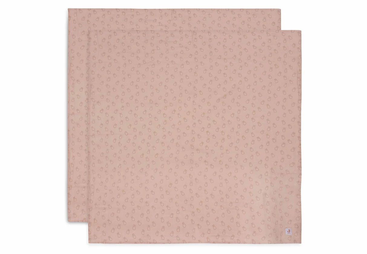 Multidoek Jollein Hydrofiel 115x115 Nijntje Silhouettes Wild Rose 2-pack Multidoek Jollein Hydrofiel 115x115 Nijntje Silhouettes Wild Rose 2-pack - Afbeelding 1