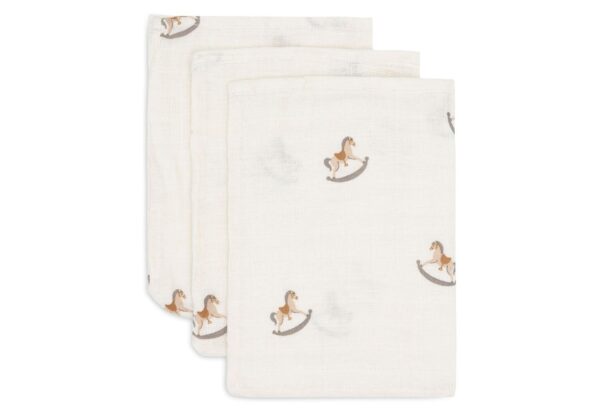 Washandjes Jollein Hydrofiel Nostalgic Ride 3-pack - Afbeelding 1