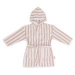 Badjas Jollein Stripe Terry 1-2 jaar Wild Rose