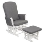 Stoel Quax Gliding Chair met Voetenbank Wit/Linen Grey