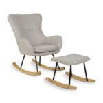 Set | Schommelstoel Quax Rocking Chair Basic Desert + Voetenbank