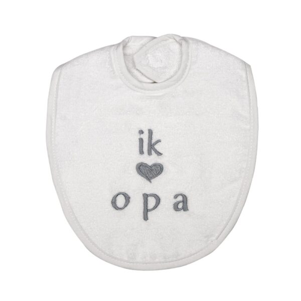 Slabber Petit Villain Ik♥ Opa Wit - Afbeelding 1