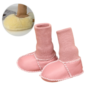 Mini Fashion™ | Warm&Knus - Baby slofjes Roze / 16  (7-14 maanden) | Educatief Speelgoed