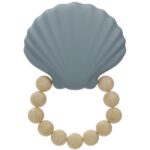 Houten Bijtring Label-Label Blue