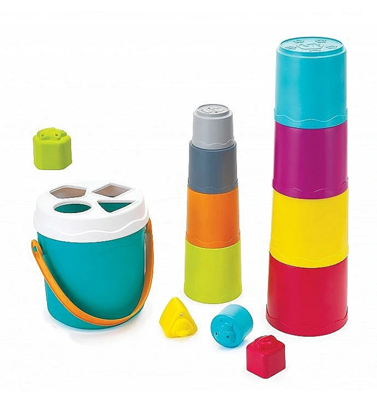 Vormenstoof B-Kids Shape Sorting Stack N'Nest Buckets Vormenstoof B-Kids Shape Sorting Stack N'Nest Buckets - Afbeelding 1