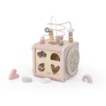 Activiteitenkubus Label-Label Hout Pink
