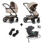 Kinderwagen Joolz Geo³ Sandy Taupe + Autostoel EasyGo Buz Pro I-Size 360 Ink&Base&Adapterset