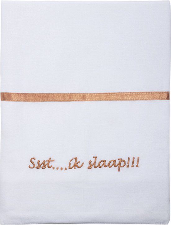 Laken Wieg Briljant Baby 75x100 Ssst Ik Slaap Terra - Afbeelding 1