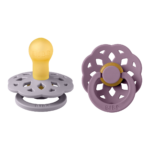 Fopspeen Bibs Boheme Fossil Grey/Mauve 0-6mnd 2st