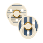 Fopspeen Bibs Studio Pin Ivory/St. Blue 0-6mnd 2st