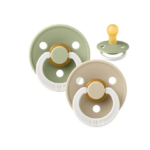 Fopspeen Bibs Round Glow Sage/Vanilla 18mnd+ 2st