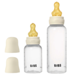 Set | Fles BIBS Latex Round Grow/Flow Ivory 150ml/270ml 2st
