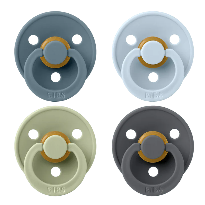 Fopspeen BIBS Colour Petrol/Sage/Baby Blue/Iron 0-6 mnd 4 st Fopspeen BIBS Colour Petrol/Sage/Baby Blue/Iron 0-6 mnd 4 st - Afbeelding 1