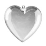 Plastic hart - 10 cm - transparant