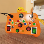 Busy Light Board™  - Licht, Geluid&Plezier - Activiteiten bord Oranje | Educatief Speelgoed