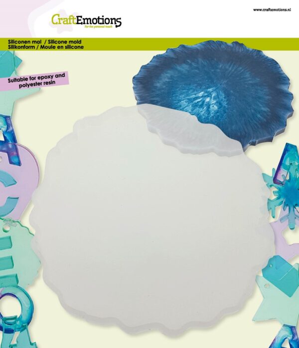 Siliconen gietmal - onderzetter geode - Afbeelding 1