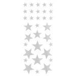 Stickers sterren - 128 stuks - zilverkleurig
