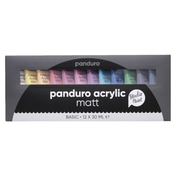 Panduro acrylverf set - 12x 30 ml - mat - Afbeelding 1
