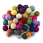 Wolvilt bolletjes - doorsnede20 mm - 50 stuks - kleurenmix