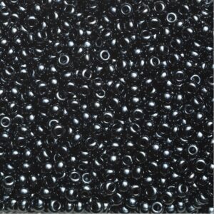 Rocailles - 9/0 - donkergrijs iriserend