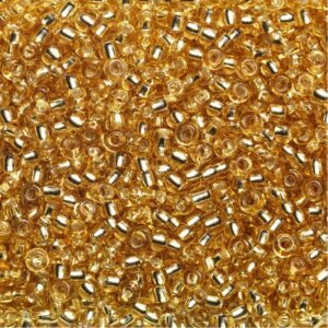 Rocailles - 9/0 - geel metaal kern