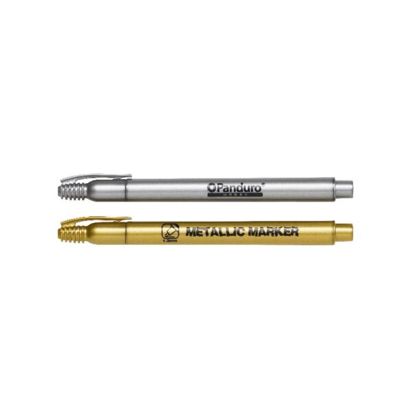 Glasmarkers - 2 stuks - metallic - Afbeelding 1