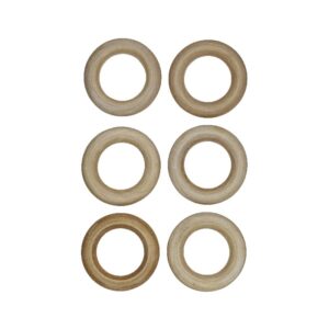 Houten ringen - 38 mm - 6 stuks