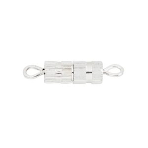Schroefsluitingen - 4 mm - 4 stuks - zilverkleurig